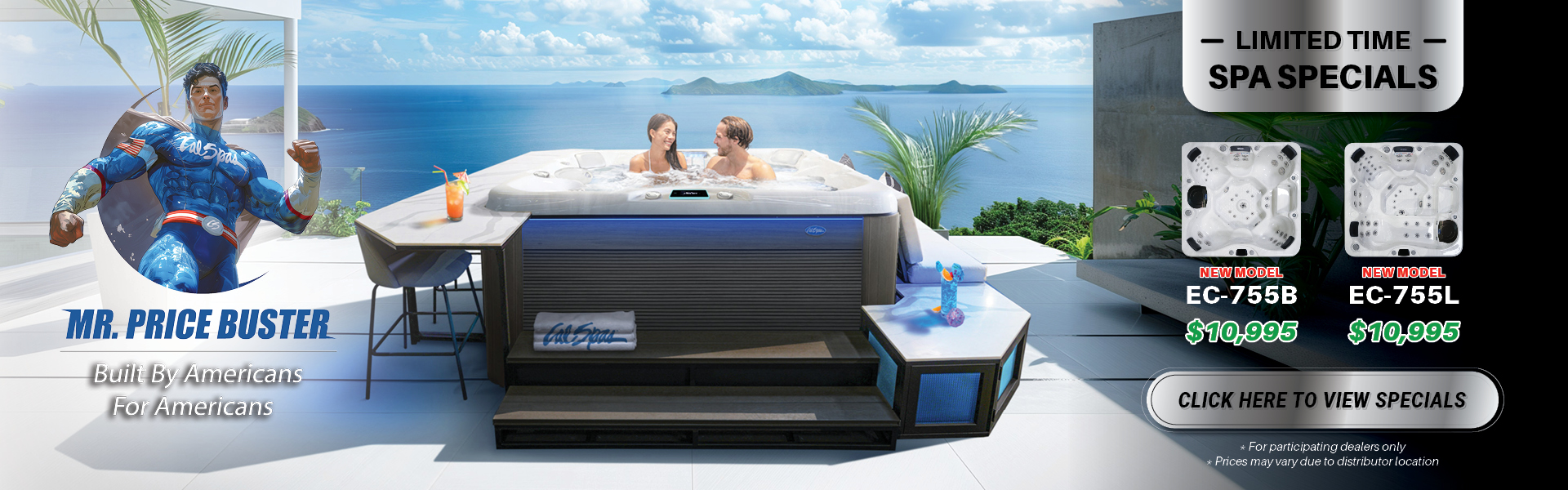 Calspas hot tub being used in a family setting - San Bernardino
